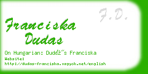 franciska dudas business card